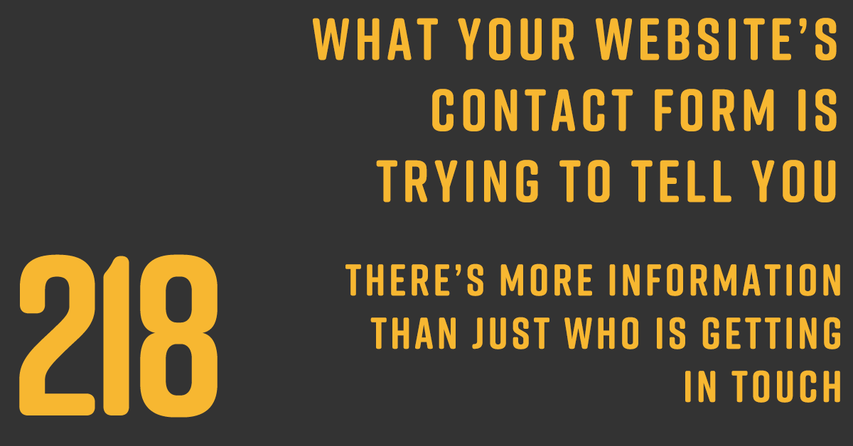 Status 218 - What your website's contact form is trying to tell you