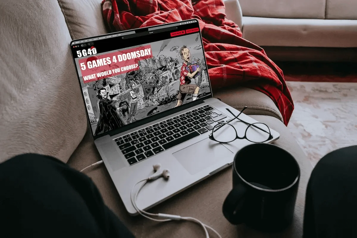 An image of the New website work for 5 Games 4 Doomsday
